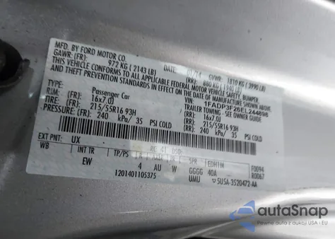 2014 Ford Focus Se from USA, damaged, VIN 1FADP3F26EL244898